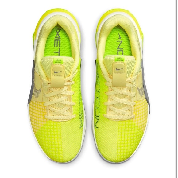 Nike Bright Yellow and Gray Metcon 8 - Picture 5 of 5